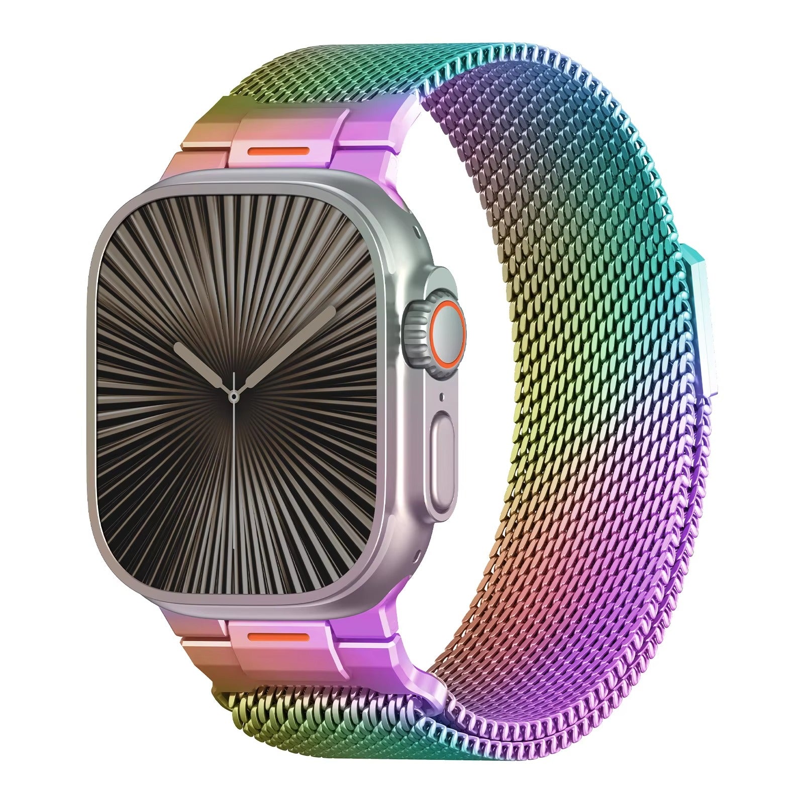 Luxury Apple Watch Milanese Loop Band, Magnetic Metal Bracelet Strap for 38–49mm Smartwatches
