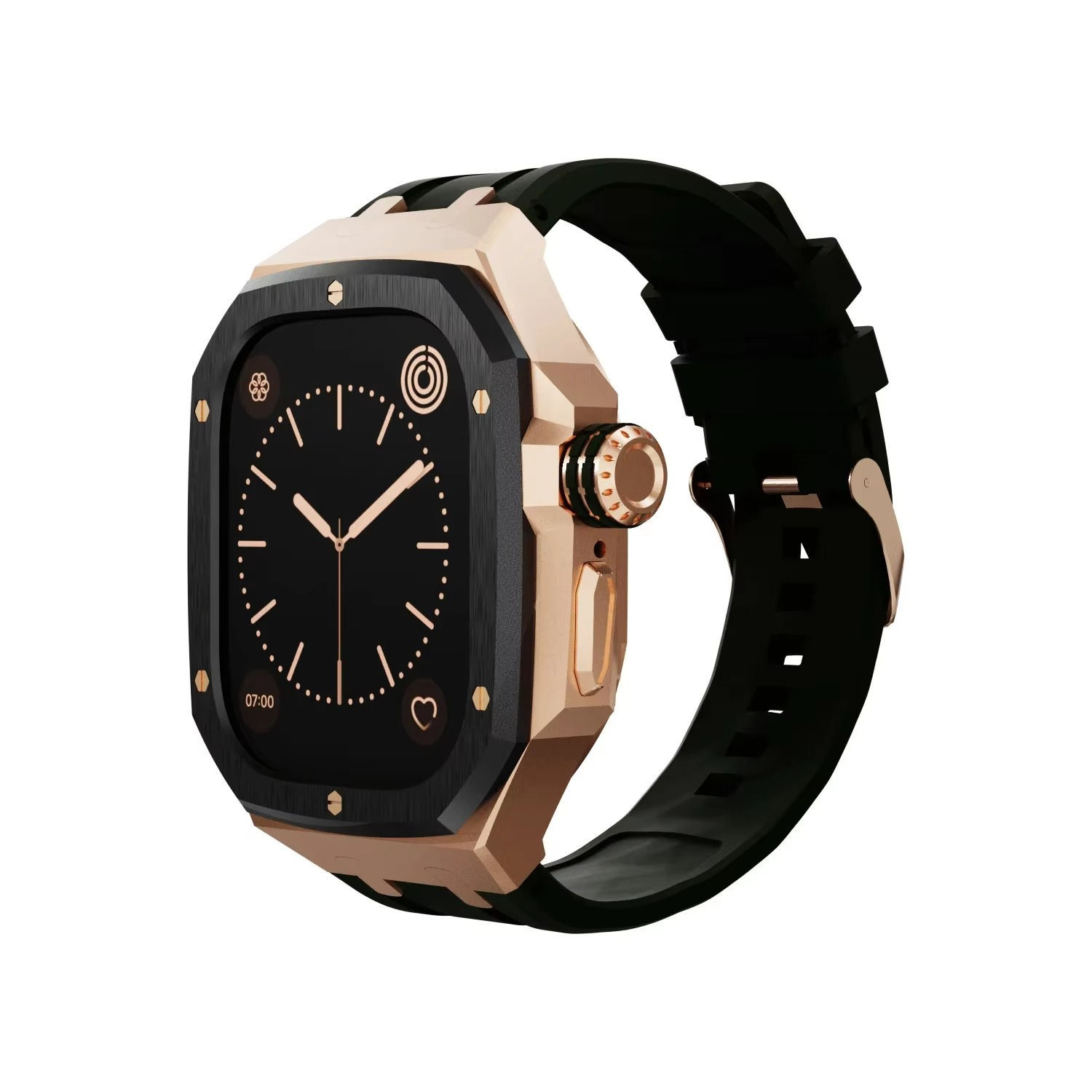 Luxury Apple Watch Stainless Steel Case & Strap Mod Kit, Premium Upgrade Protective Frame & Metal Band Set