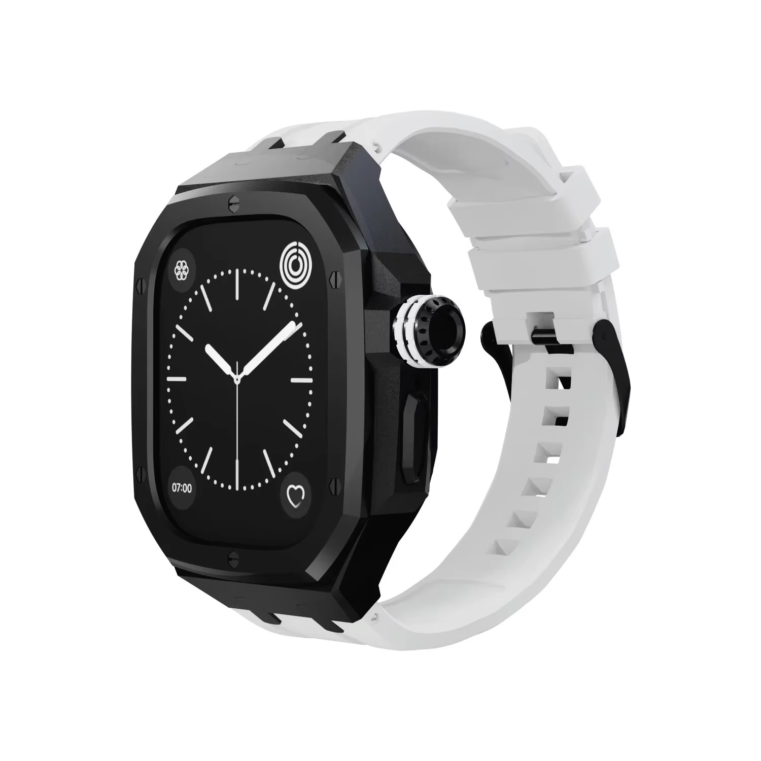Luxury Apple Watch Stainless Steel Case & Strap Mod Kit, Premium Upgrade Protective Frame & Metal Band Set