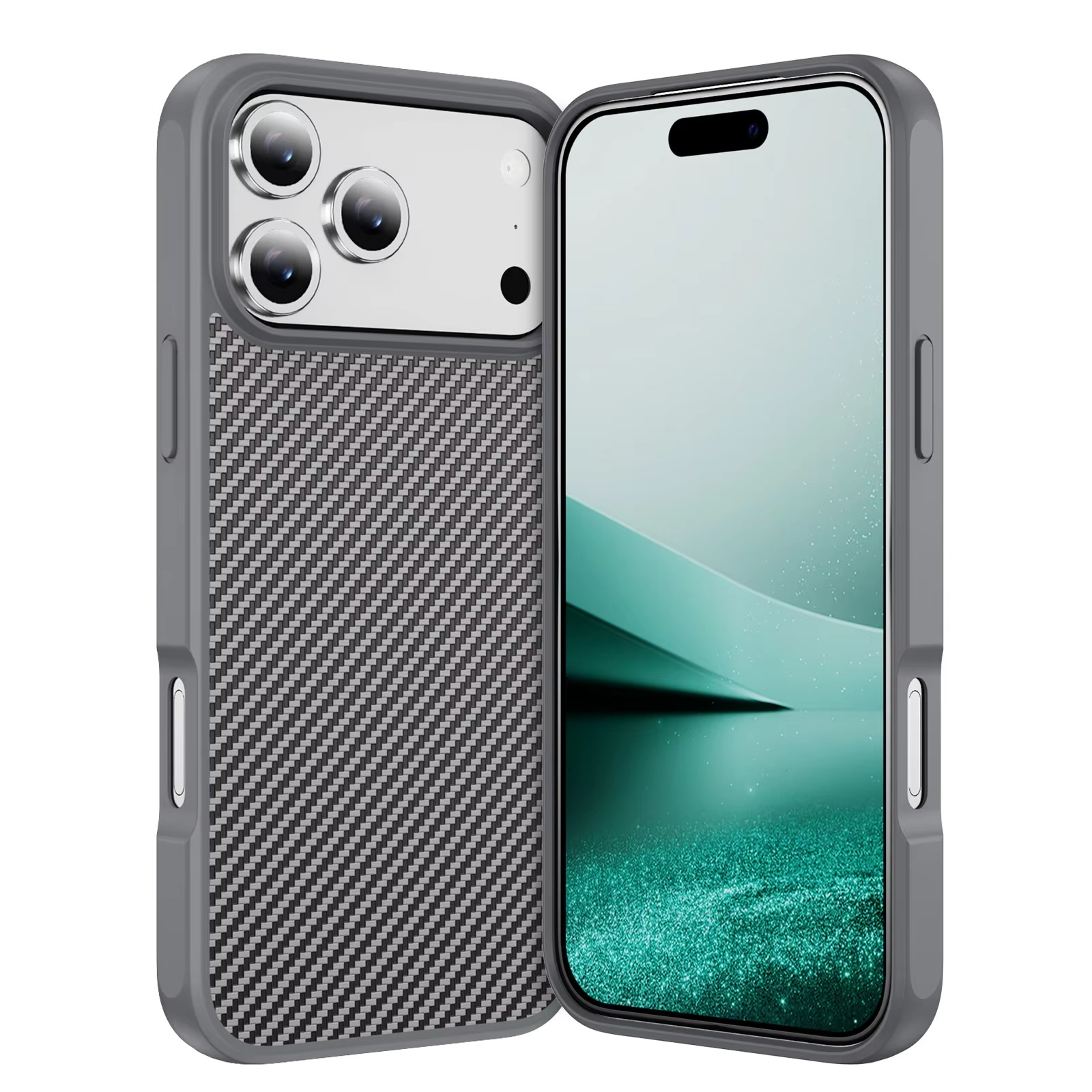 Luxury iPhone Case — Carbon Fiber Shockproof Drop-Resistant Protective Cover with Anti-Fingerprint Non-Slip Design and Scratch Dust Defense