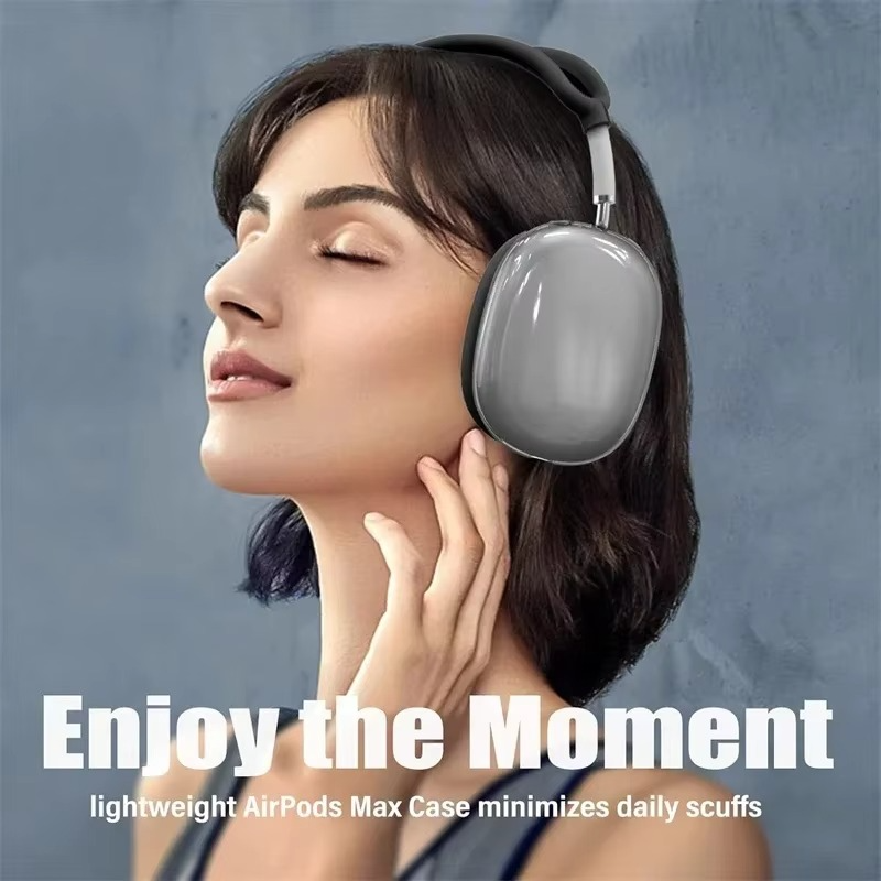 Luxury Clear Silicone Ear Cushion Covers – Soft Touch Anti-Fall Dust-Proof Protective Set for AirPods Max