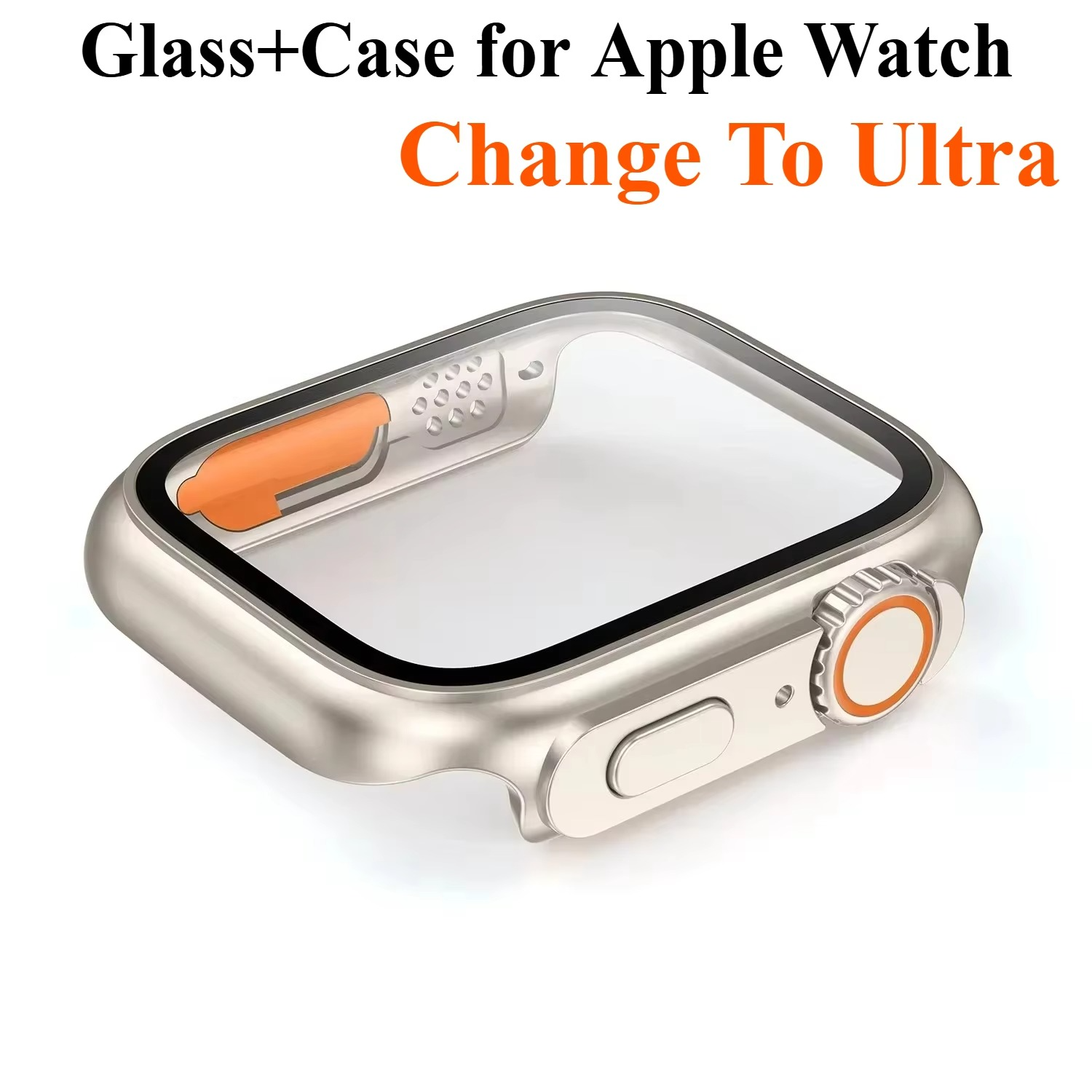Luxury Glass Case For Apple Watch with Screen Protector, Full Protective Bumper Cover for Series 10, 9, 8, 7, SE & 38–46mm Sizes