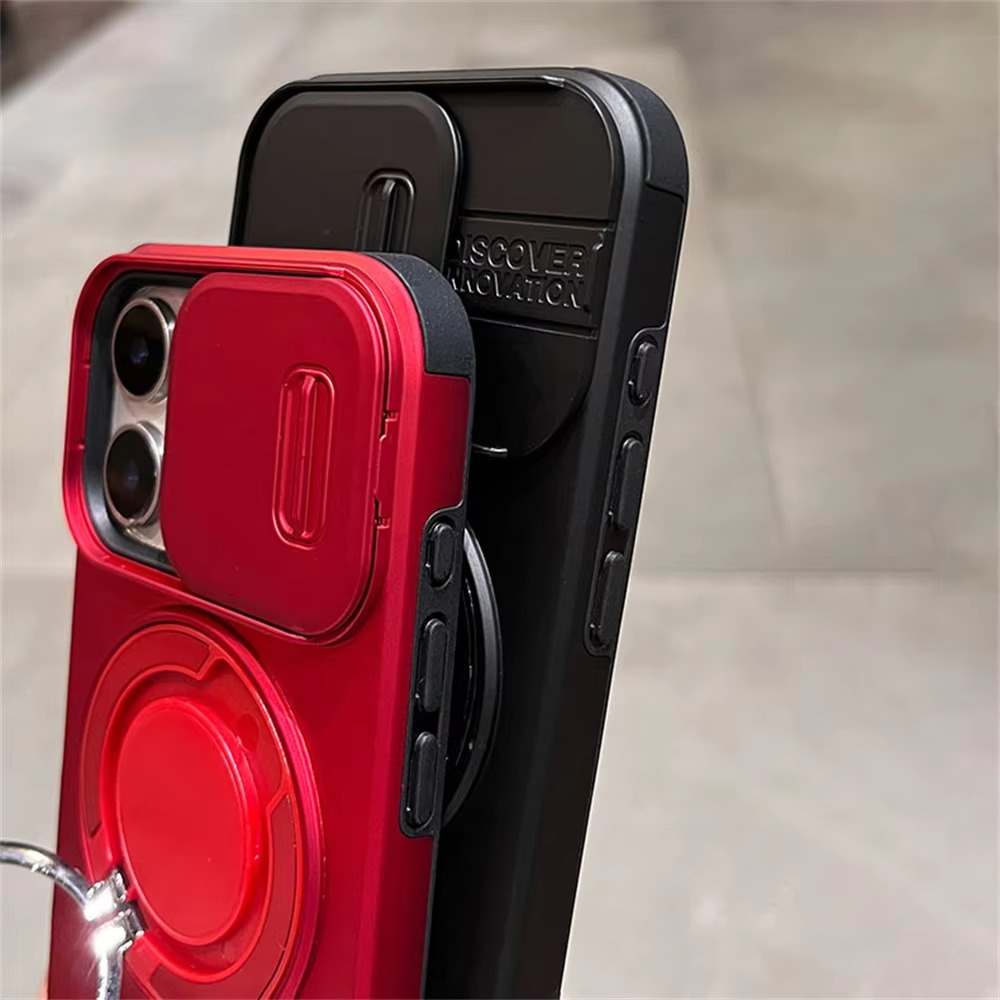 Luxury iPhone Case — Heavy-Duty Rugged Armor Magnetic Bracket with Shockproof PC Cover, Anti-Fingerprint, Anti-Scratch Protection