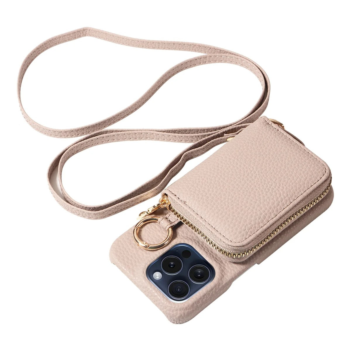 Luxury Leather Wallet iPhone Case — PU Leather Cover with Card Slots, Lanyard Strap, Shockproof Anti-Scratch Design, Lightweight and Dustproof
