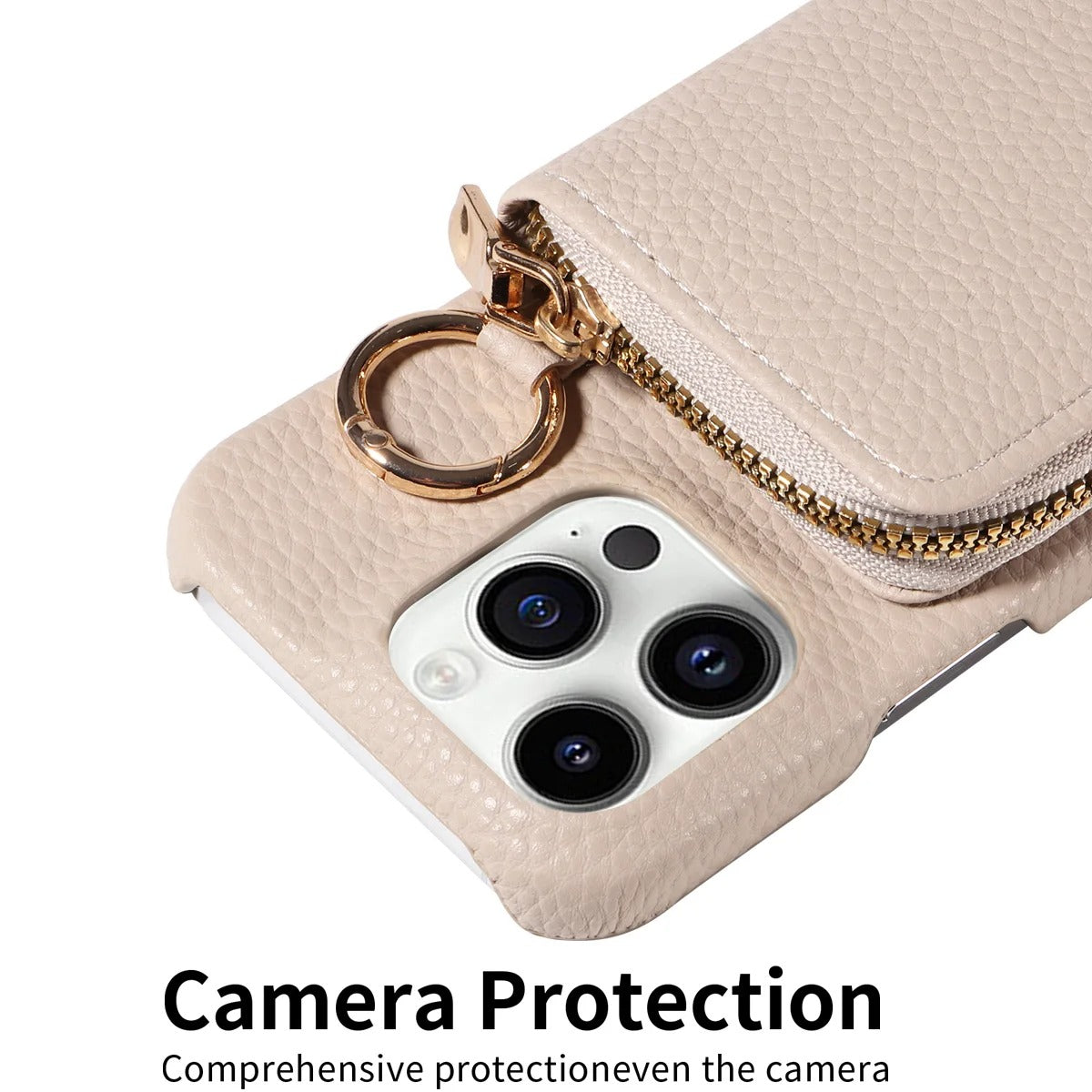 Luxury Leather Wallet iPhone Case — PU Leather Cover with Card Slots, Lanyard Strap, Shockproof Anti-Scratch Design, Lightweight and Dustproof