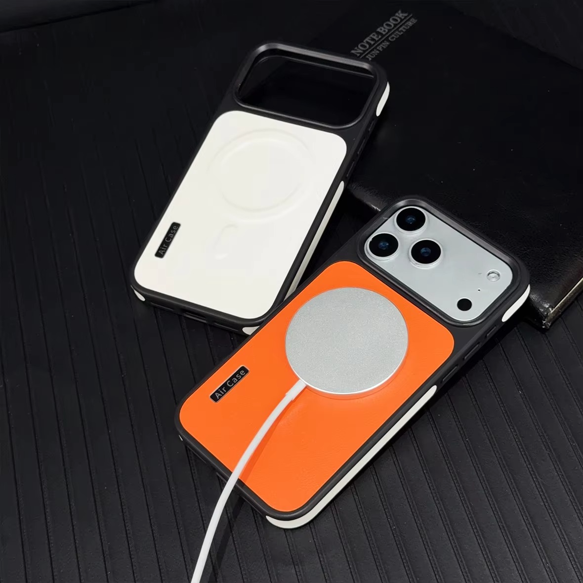 Luxury iPhone Case — MagSafe Compatible Leather Half-Wrapped Magnetic Shockproof Cover with Lens Protection, Anti-Fingerprint, Dustproof, Lightweight Non-Slip Design