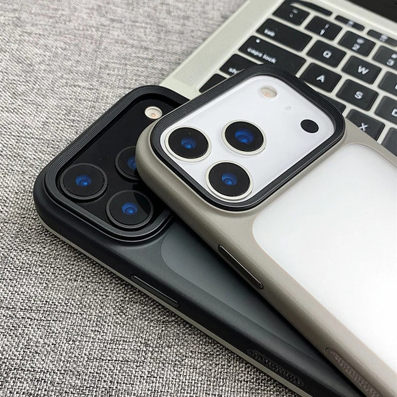 Luxury iPhone Case — MagSafe-Compatible Shockproof Matte Hard Cover with Camera Control Button, Translucent Frosted Anti-Fingerprint Non-Slip Design