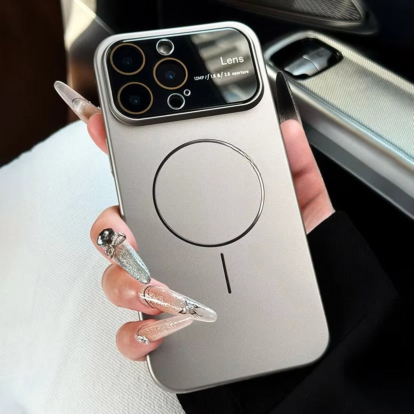 Luxury iPhone Case — MagSafe Matte Magnetic Half-Wrapped PC Cover with Shockproof Protection, Lens Protection, Anti-Fingerprint, Dustproof, Non-Slip Design