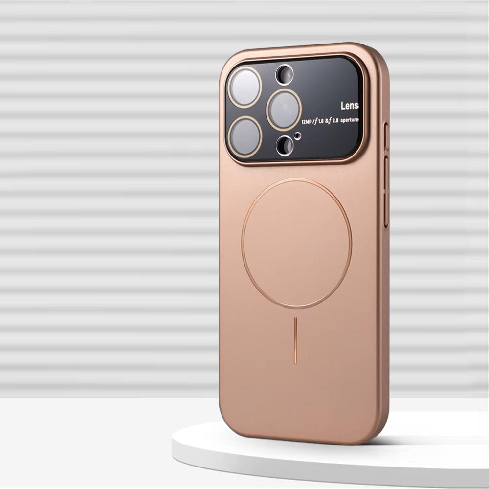 Luxury iPhone Case — MagSafe Matte Magnetic Half-Wrapped PC Cover with Shockproof Protection, Lens Protection, Anti-Fingerprint, Dustproof, Non-Slip Design