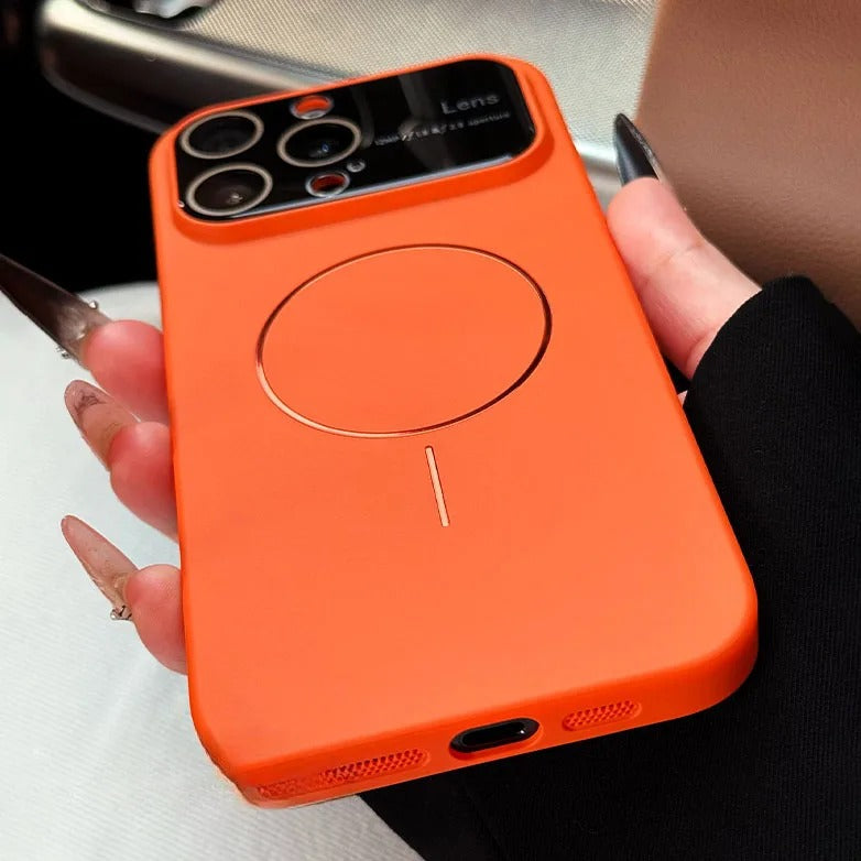 Luxury iPhone Case — MagSafe Matte Magnetic Half-Wrapped PC Cover with Shockproof Protection, Lens Protection, Anti-Fingerprint, Dustproof, Non-Slip Design