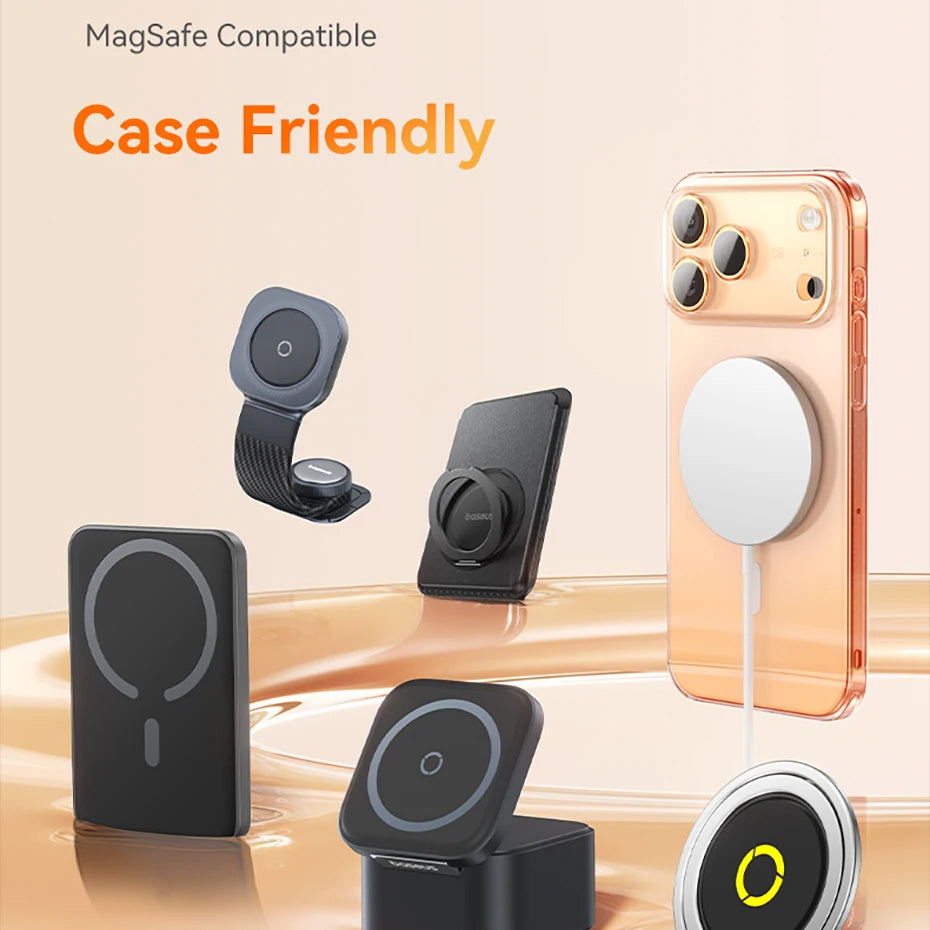 Luxury iPhone Case — Magnetic MagSafe Clear PC+TPU Wireless-Charging Cover, Shockproof, Anti-Fingerprint, Half-Wrapped Protection