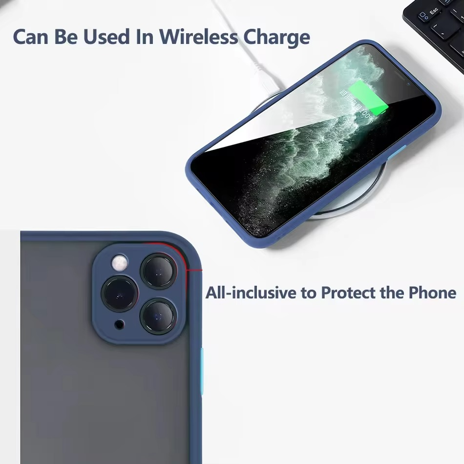 Luxury iPhone Case — Magnetic Matte Soft Silicone Cover with Color Collision, Camera Lens Protection, Shockproof, Anti-Scratch, MagSafe Compatible Design
