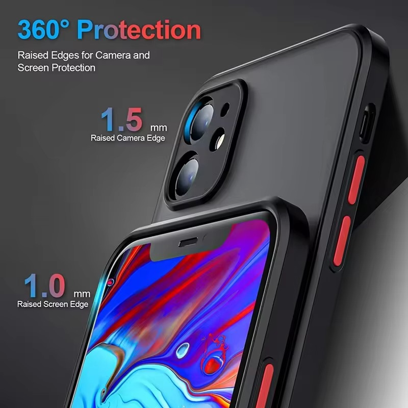 Luxury iPhone Case — Magnetic Matte Soft Silicone Cover with Color Collision, Camera Lens Protection, Shockproof, Anti-Scratch, MagSafe Compatible Design