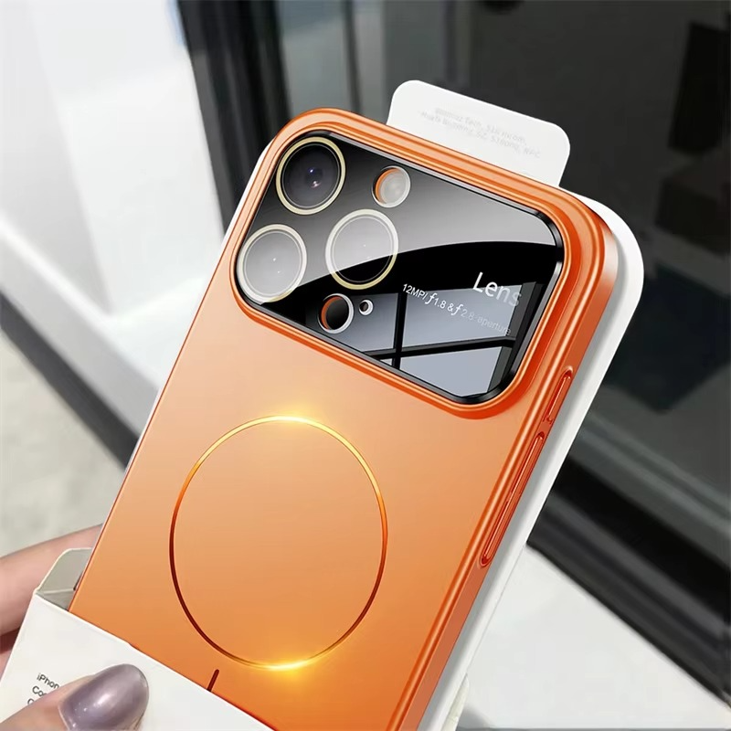 Luxury iPhone Case — Matte Magnetic MagSafe Camera Protection with Shockproof Hard Thin Cover, Anti-Fingerprint, Anti-Scratch, Dustproof Non-Slip Bumper