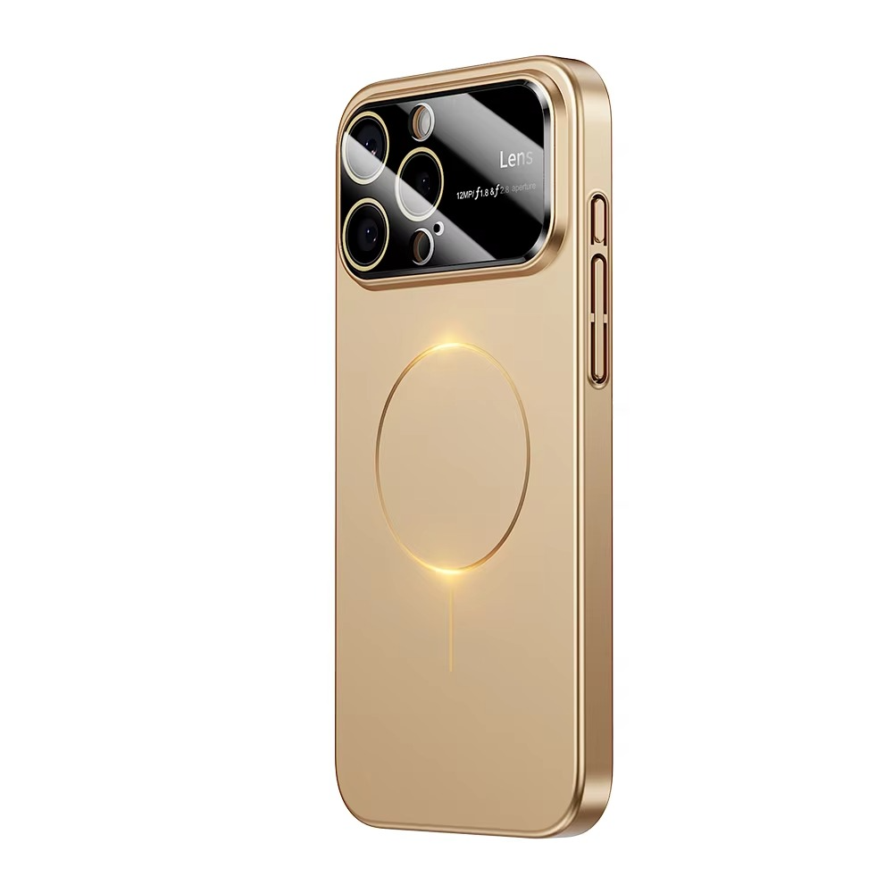 Luxury iPhone Case — Matte Magnetic MagSafe Camera Protection with Shockproof Hard Thin Cover, Anti-Fingerprint, Anti-Scratch, Dustproof Non-Slip Bumper