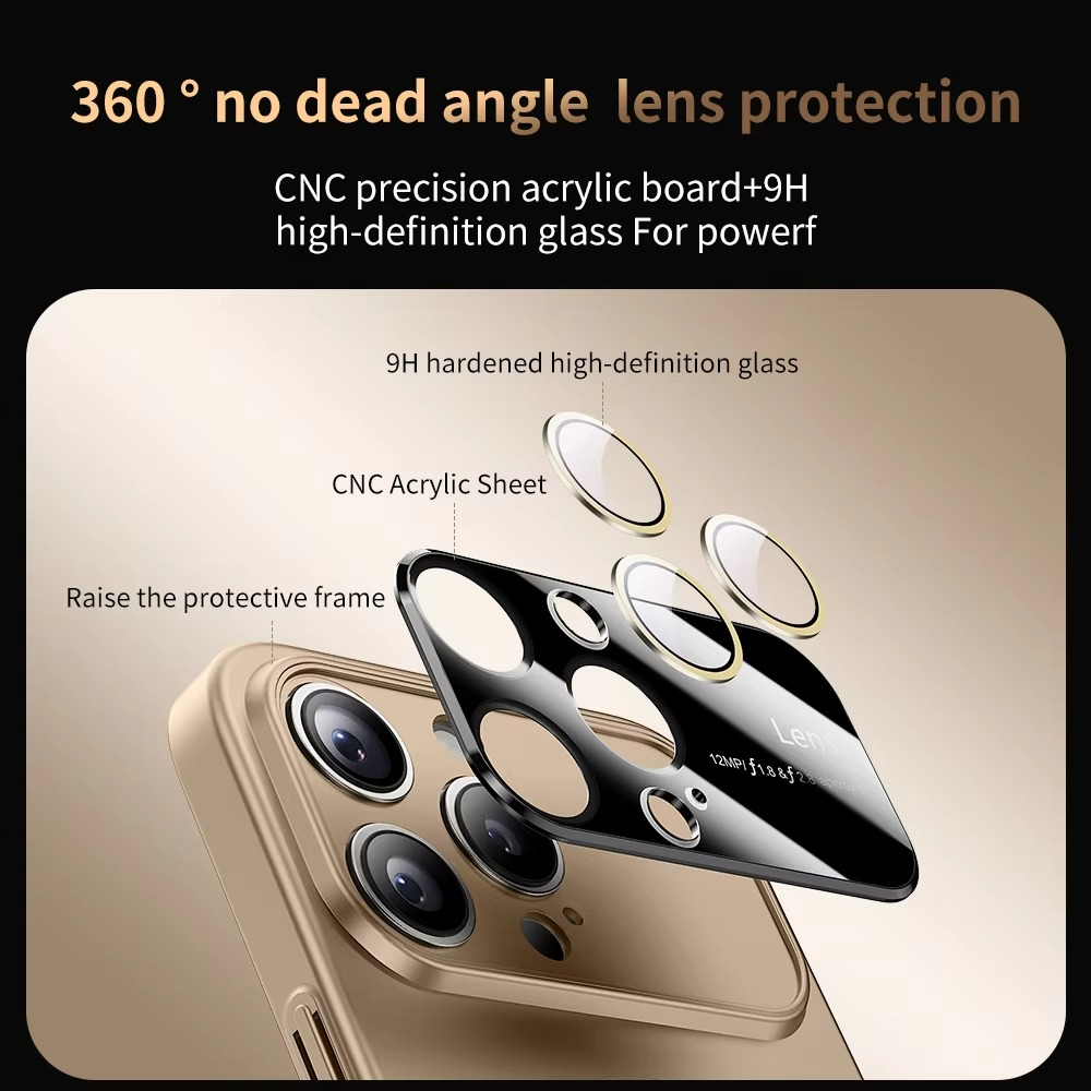 Luxury iPhone Case — Matte Magnetic MagSafe Camera Protection with Shockproof Hard Thin Cover, Anti-Fingerprint, Anti-Scratch, Dustproof Non-Slip Bumper