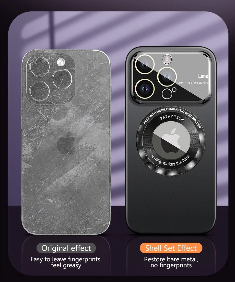 Luxury iPhone Case — Matte Magnetic MagSafe Wireless-Charging Cover with Lens Protection, Shockproof, Anti-Fingerprint, Anti-Scratch, Dustproof Full Coverage Design
