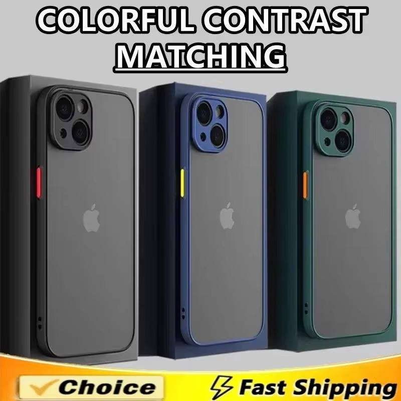 Luxury iPhone Case — Matte Silicone Shockproof, Anti-Fingerprint, Anti-Scratch, Non-Slip, Water-Resistant Full Protection Cover
