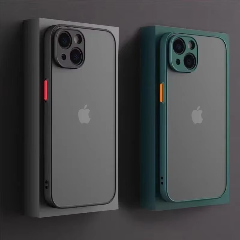 Luxury iPhone Case — Matte Silicone Shockproof, Anti-Fingerprint, Anti-Scratch, Non-Slip, Water-Resistant Full Protection Cover