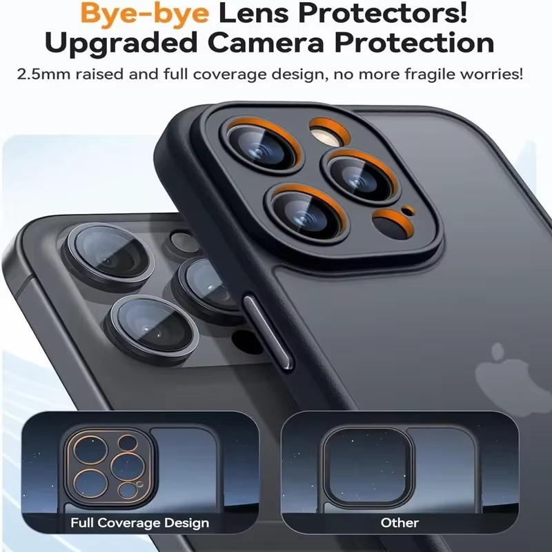 Luxury iPhone Case — Matte Silicone Shockproof, Anti-Fingerprint, Anti-Scratch, Non-Slip, Water-Resistant Full Protection Cover