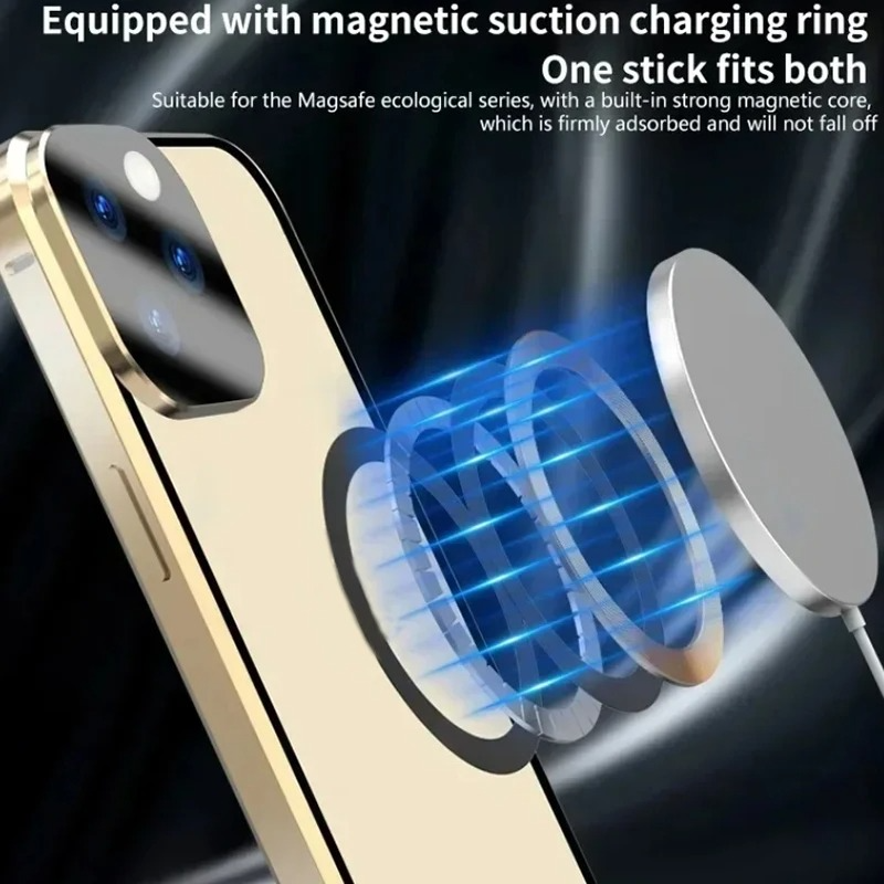 Luxury iPhone Case — Metal Magnetic Privacy Tempered Glass Cover with 360° Shockproof Full Coverage, Anti-Scratch, Non-Slip, Lightweight Design