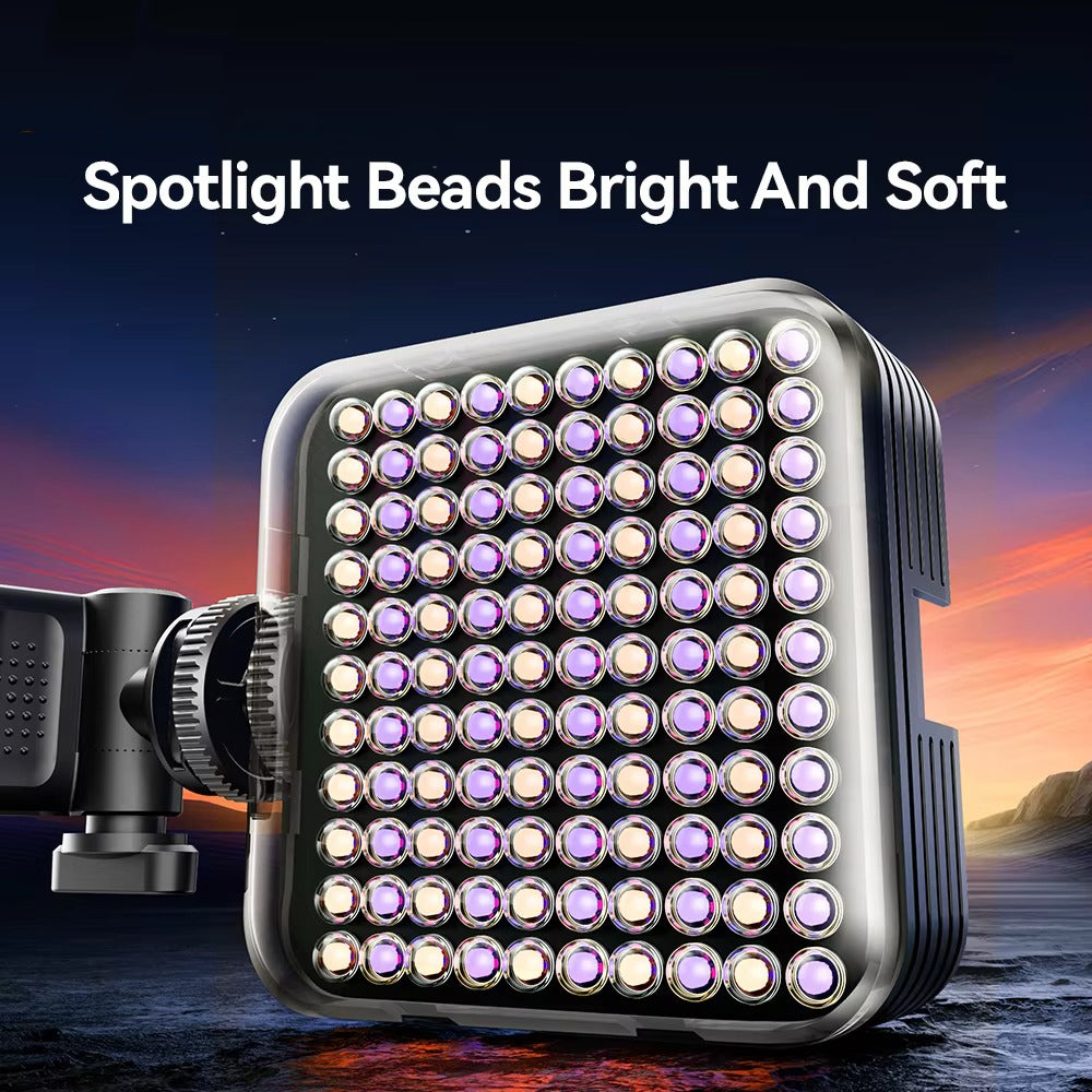 Luxury Portable RGB Video Fill Light with 2000mAh Battery, 2500–9000K Adjustable Color Temperature, CRI95 Pocket Light for Vlog & Livestream