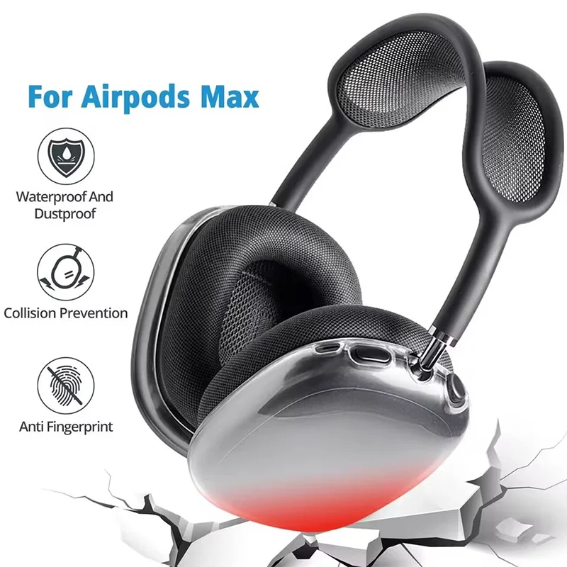 Luxury Transparent TPU AirPods Max Case – Soft Anti-Scratch Protective Cover Sleeve Accessories