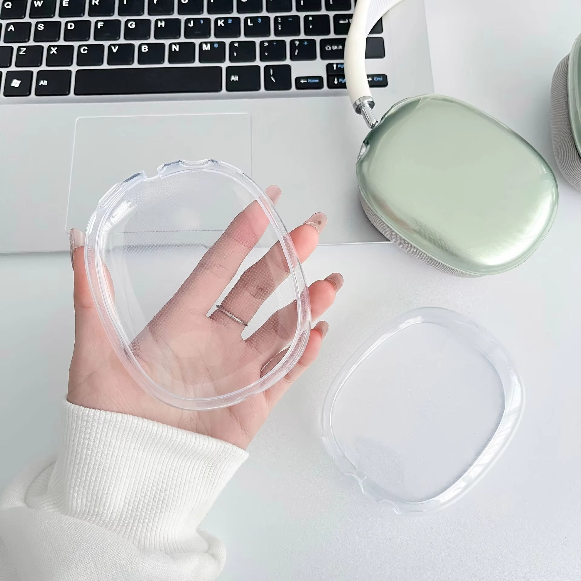 Luxury Transparent TPU AirPods Max Case – Soft Anti-Scratch Protective Cover Sleeve Accessories