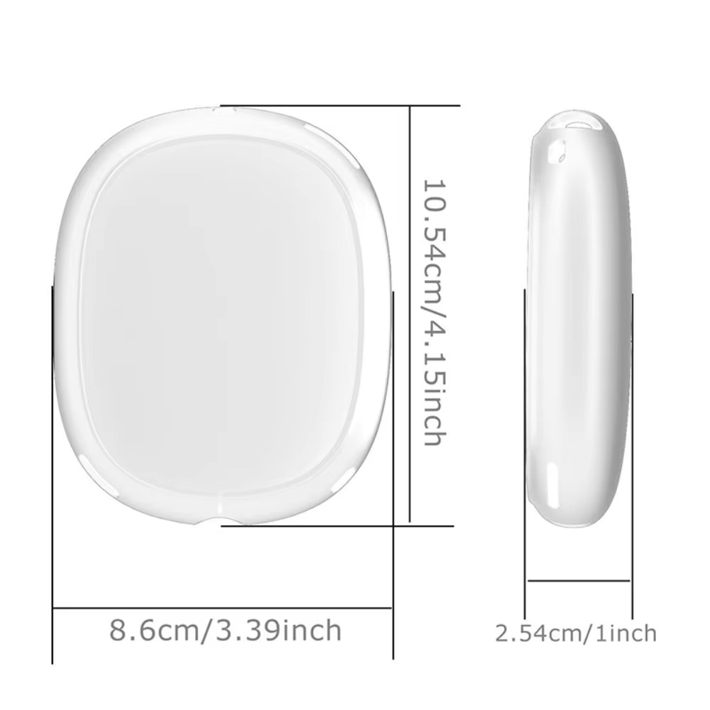 Luxury Transparent TPU AirPods Max Case – Soft Anti-Scratch Protective Cover Sleeve Accessories