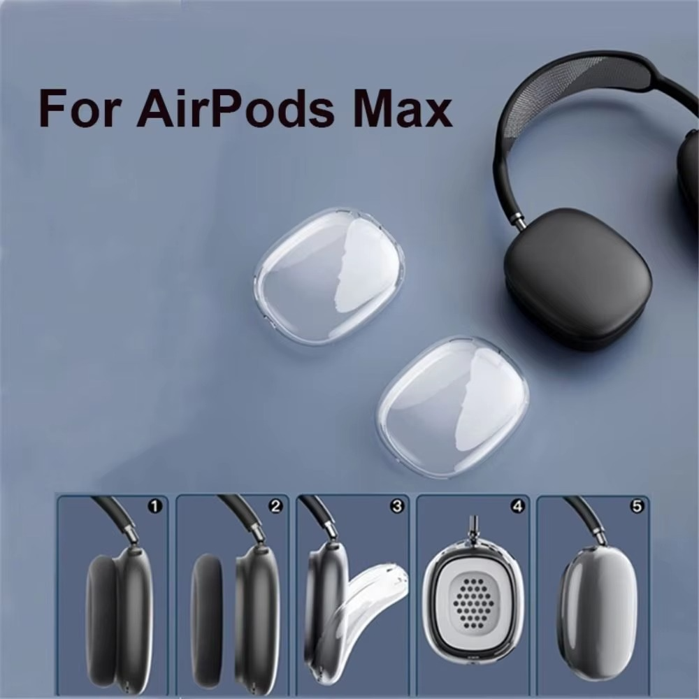 Luxury Transparent TPU AirPods Max Case – Soft Anti-Scratch Protective Cover Sleeve Accessories