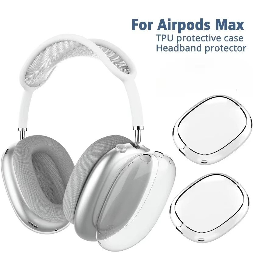 Luxury Transparent TPU AirPods Max Case – Soft Anti-Scratch Protective Cover Sleeve Accessories