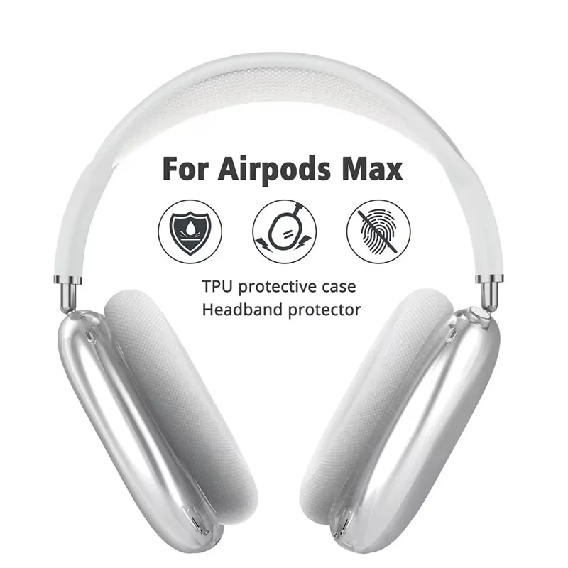 Luxury Transparent TPU AirPods Max Case – Soft Anti-Scratch Protective Cover Sleeve Accessories