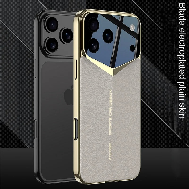 Luxury iPhone Case — Ultra-Thin Leather Shock-Resistant Slim Cover with Raised Camera Lens Protection and Anti-Fingerprint Finish