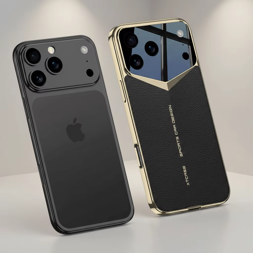 Luxury iPhone Case — Ultra-Thin Leather Shock-Resistant Slim Cover with Raised Camera Lens Protection and Anti-Fingerprint Finish