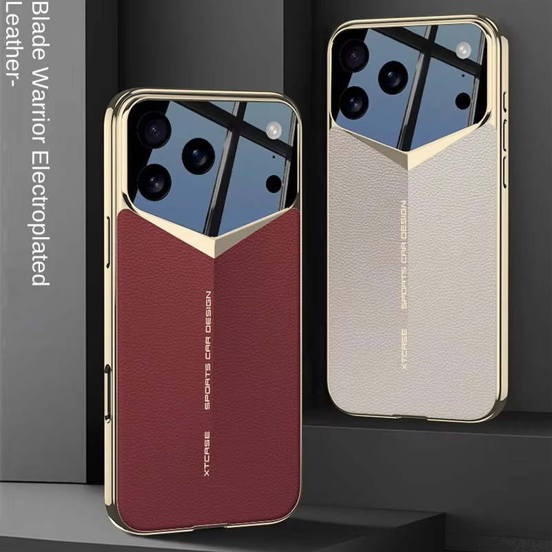 Luxury iPhone Case — Ultra-Thin Leather Shock-Resistant Slim Cover with Raised Camera Lens Protection and Anti-Fingerprint Finish