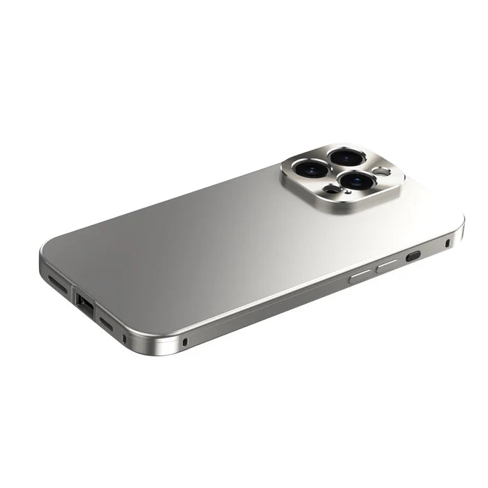 Luxury iPhone Case MagSafe Compatible Shockproof Camera Lens Protection — Matte Titanium Alloy Frame, Magnetic Slim Cover, Anti-Fingerprint, Drop Resistant