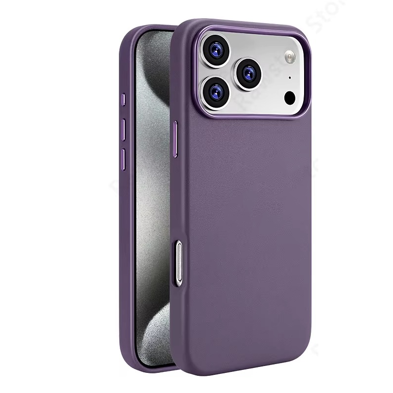 Luxury iPhone Case — MagSafe Leather Cover with Strong Magnetic Support, Half-Wrapped Shockproof Design for Apple iPhone 17 Pro Max and Plus