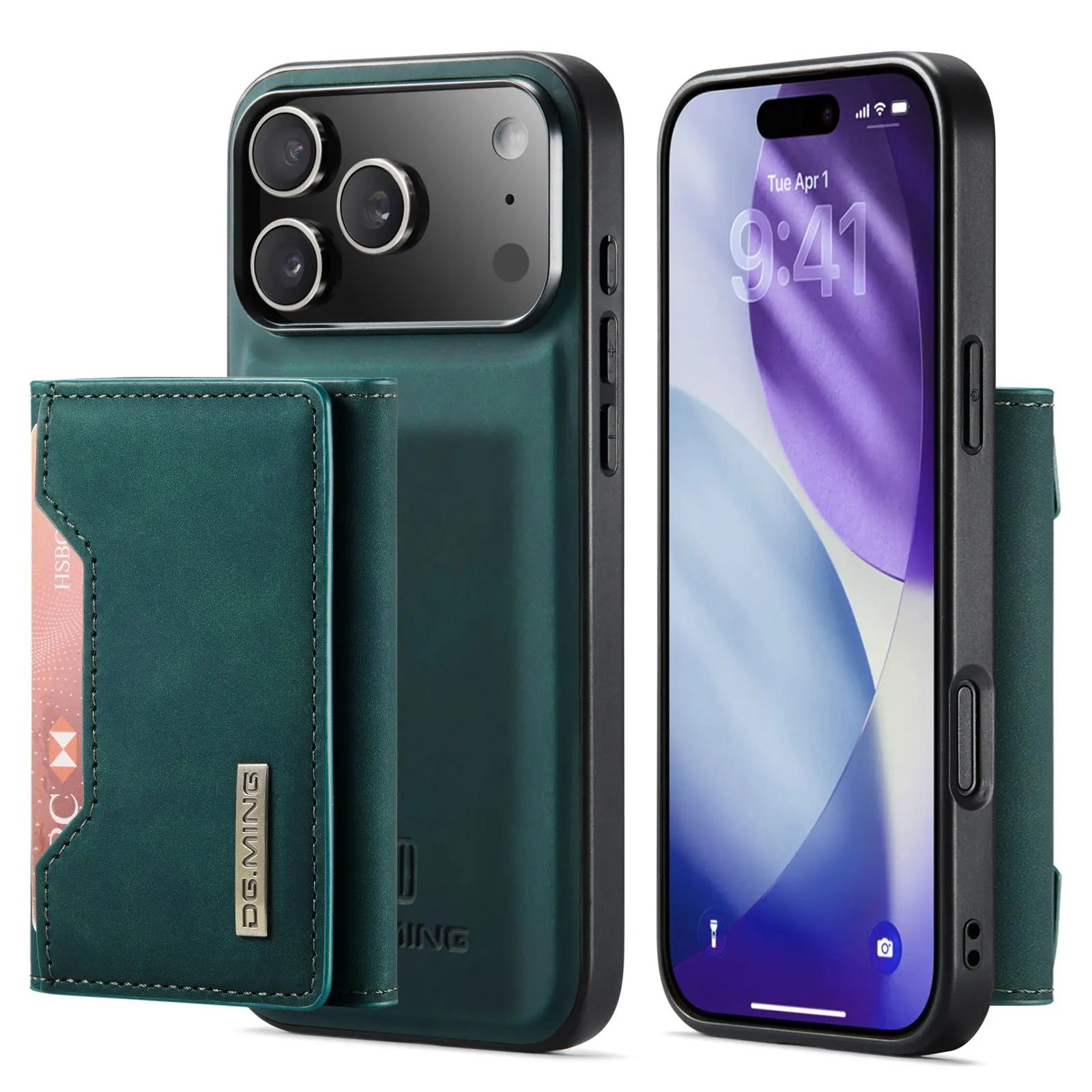 Luxury iPhone Case — 2-in-1 Detachable Magnetic Leather Wallet Cover with Card Holder Pocket, Shockproof Protection and Slim Business Design