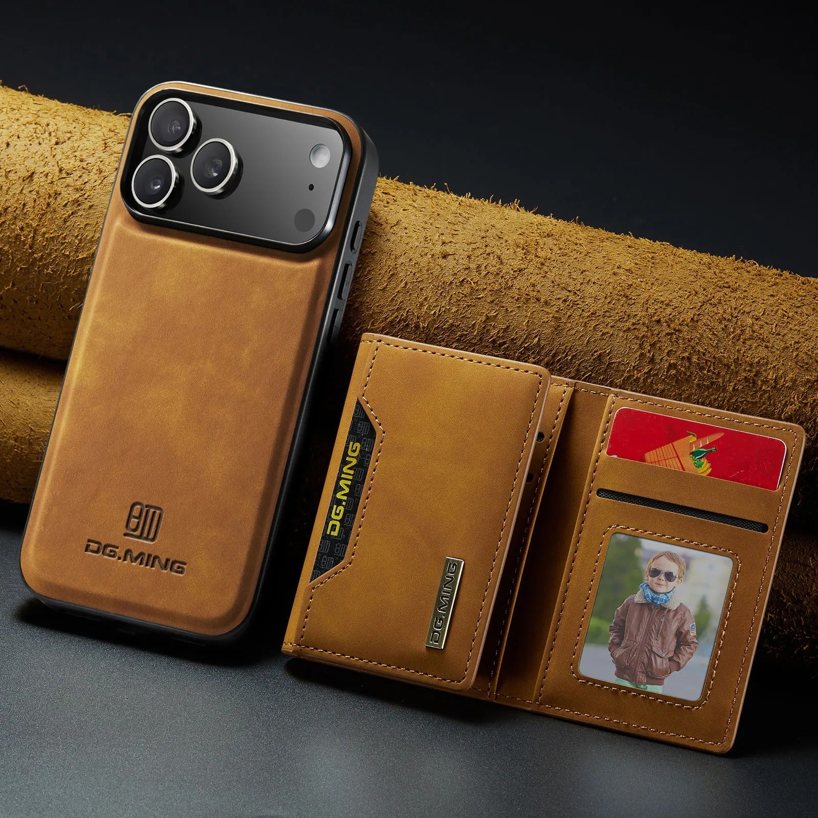 Luxury iPhone Case — 2-in-1 Detachable Magnetic Leather Wallet Cover with Card Holder Pocket, Shockproof Protection and Slim Business Design