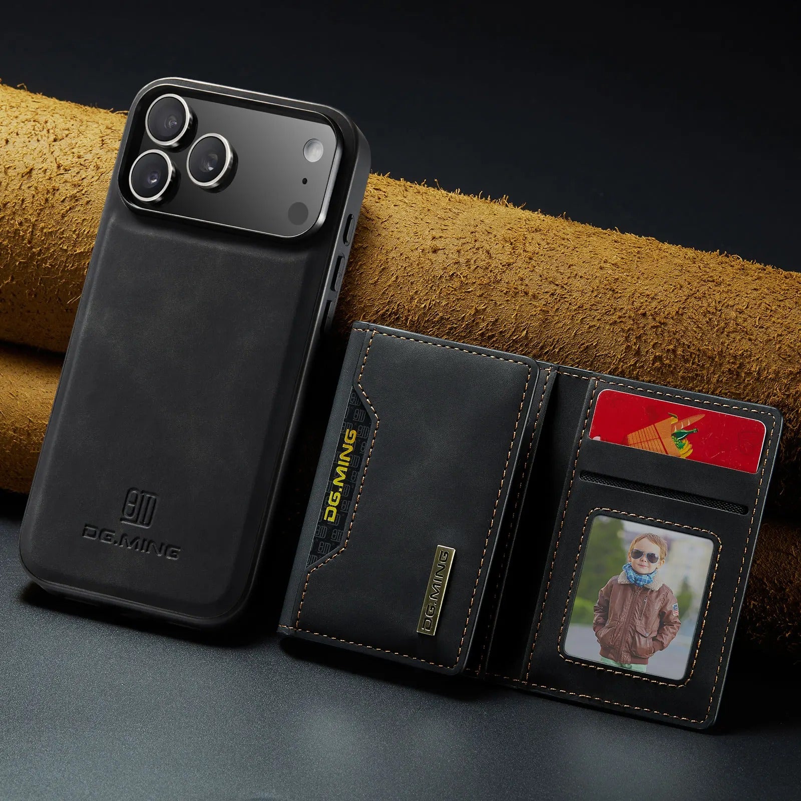 Luxury iPhone Case — 2-in-1 Detachable Magnetic Leather Wallet Cover with Card Holder Pocket, Shockproof Protection and Slim Business Design