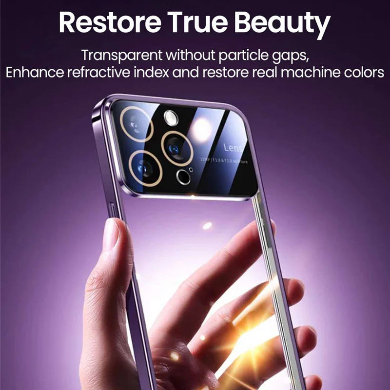 Luxury iPhone Case MagSafe Compatible Clear Back Cover — Soft TPU Plating, Magnetic Wireless Charging, Slim Shockproof Design, Scratch-Resistant Protection