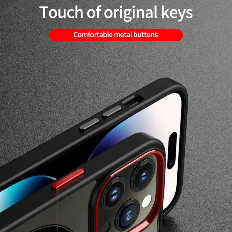 Luxury iPhone Case MagSafe Compatible Clear Cover — Transparent Acrylic Back with Soft TPU Frame, Magnetic Wireless Charging, Shockproof Anti-Fingerprint Design
