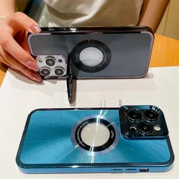 Luxury iPhone Case MagSafe Compatible Clear Plating Cover — Soft Silicone Transparent Design, Magnetic Wireless Charging, Slim Shockproof Anti-Fingerprint Finish