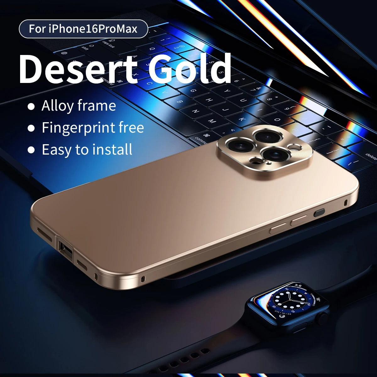 Luxury iPhone Case MagSafe Compatible Shockproof Camera Lens Protection — Matte Titanium Alloy Frame, Magnetic Slim Cover, Anti-Fingerprint, Drop Resistant