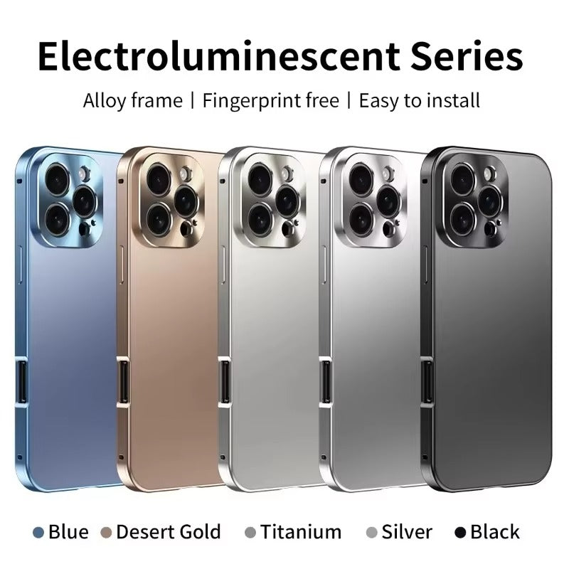 Luxury iPhone Case MagSafe Compatible Shockproof Camera Lens Protection — Matte Titanium Alloy Frame, Magnetic Slim Cover, Anti-Fingerprint, Drop Resistant