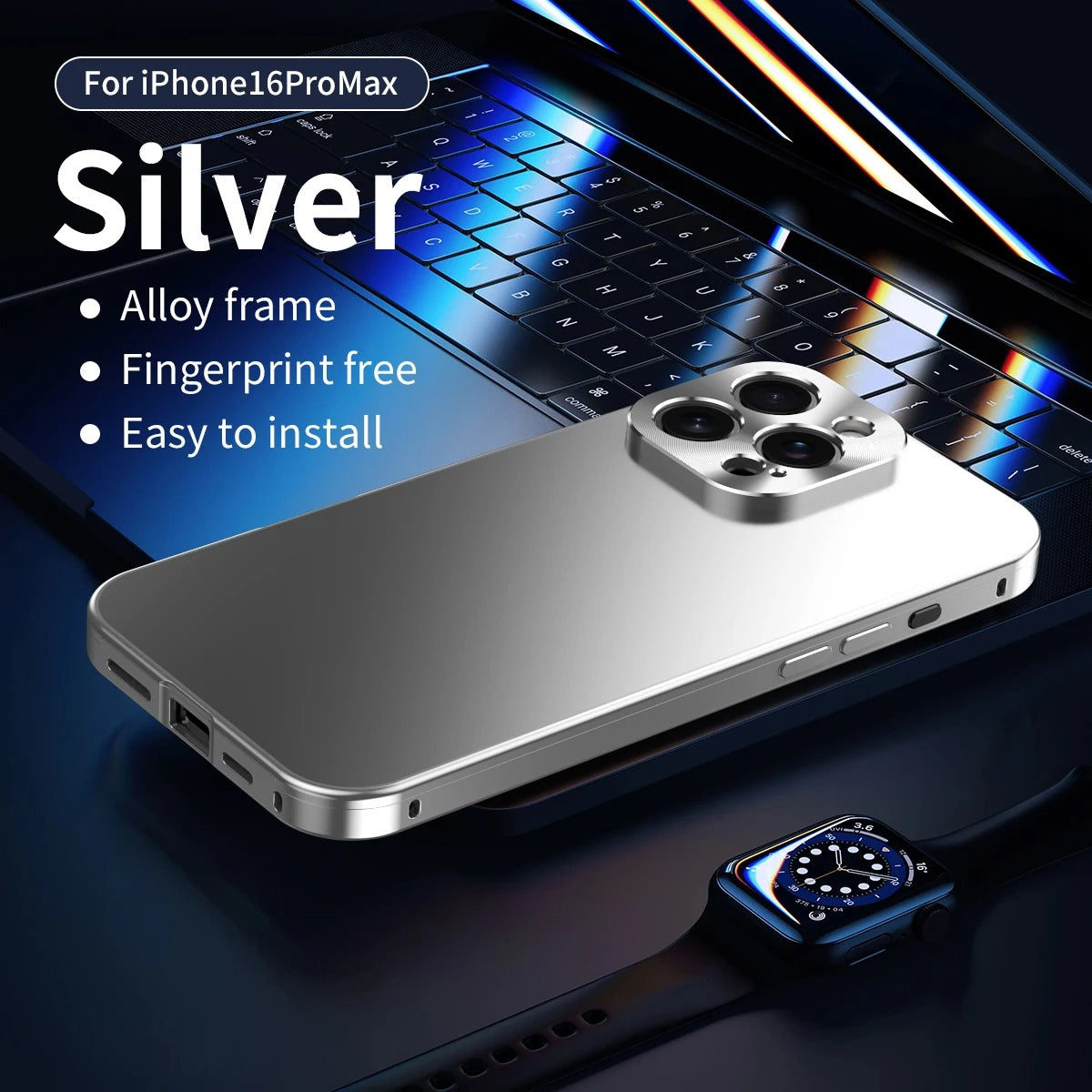 Luxury iPhone Case MagSafe Compatible Shockproof Camera Lens Protection — Matte Titanium Alloy Frame, Magnetic Slim Cover, Anti-Fingerprint, Drop Resistant