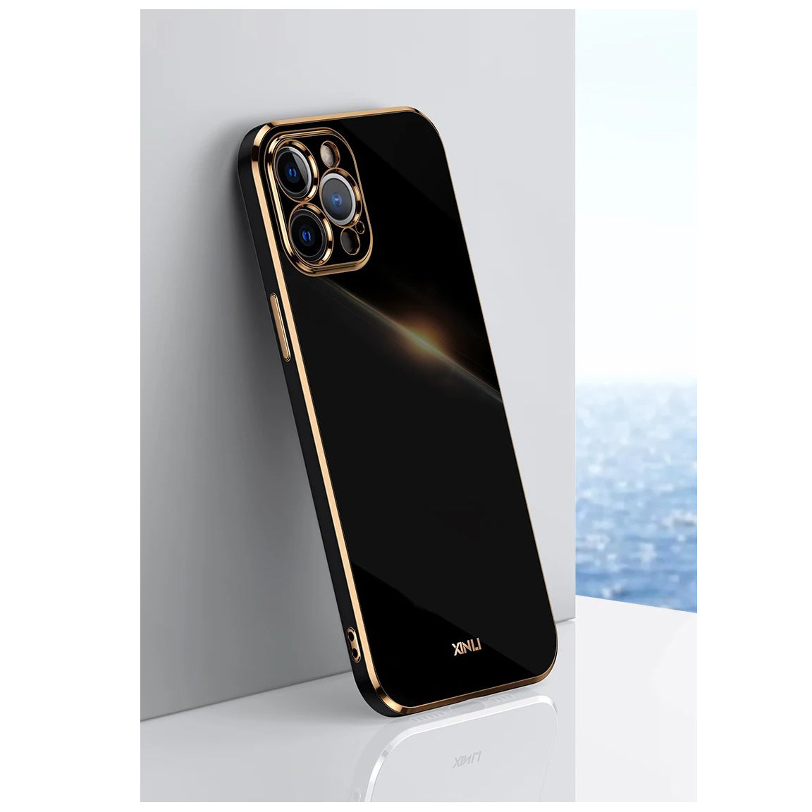 Luxury iPhone Case Soft Silicone Plating Cover — Solid Color Design, Slim Shockproof Protection, Flexible Anti-Scratch Finish, Lightweight and Stylish