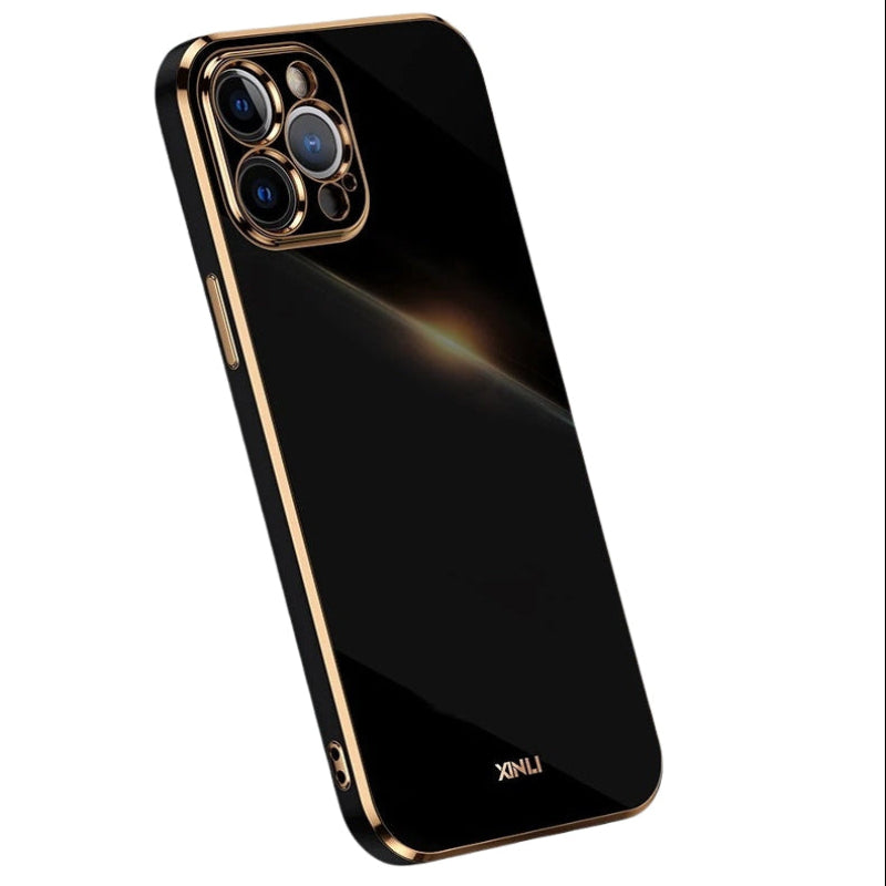 Luxury iPhone Case Solid Color Plating Cover — Soft Silicone Back, Slim Lightweight Design, Anti-Fingerprint Scratch-Resistant Finish, Stylish Minimalist Look