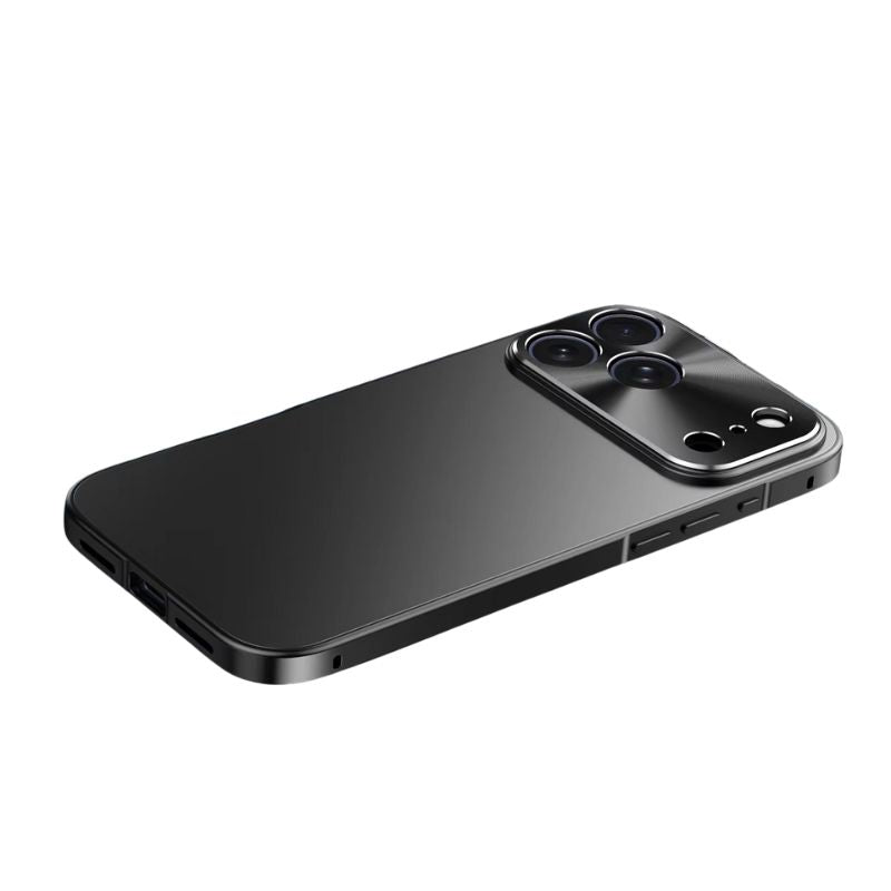 Luxury iPhone Case — Aluminum Alloy Frame with Ultra-Thin Frosted PC Backplate, Shockproof Advanced Protective Design