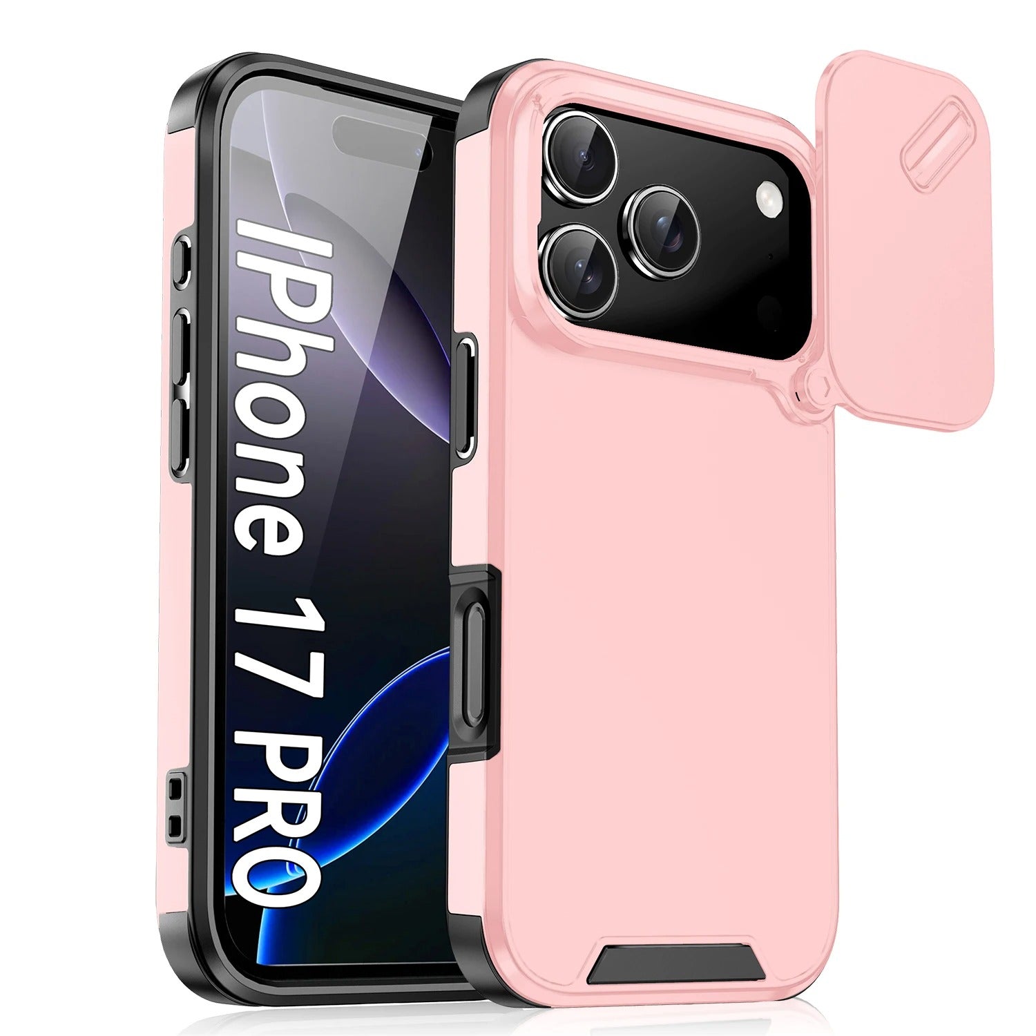Luxury iPhone Case — Anti-Collision Shockproof Slide Camera Protective Cover with PC+TPU Durable Design